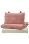 GULDVÄVARE 3-piece bedlinen set for cot, pale pink/beige, 60 x 120 cm