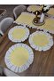 7 Piece Fisto Ruffled Set 6 Pieces American Tablecloth + 1 Piece Ruffled Runner - 3