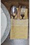 2 Pieces Lace Trim, Dark Cream Cotton Linen Cutlery Cover Set, Spoon Holder Serving Presentation, Table Decor