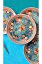 Mihrimah 6 Pieces Dessert Plates (Peach) - 3