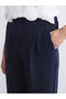 Women's Pleated Trousers with Elastic Waist - 2