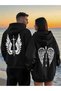 Dear Couple Combination Angel and Guardian Printed Special Design Hooded Sweatshirt Set of 2 Set