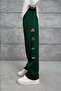 Men's Sweatpants Unstoppable Written on the Bottom Green Oversize Baggy Loose Fit 3 Yarns Without Ruffles - 5