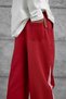 Men's Sweatpants with Returned Lettering Red Oversize Loose Fit 3 Yarns Without Ruffles - 5