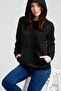 Unisex Oversize Hoodie - Van Gogh Starry Night Printed Hooded Sweatshirt, Comfortable Fit Black - 2