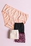 Women's Patterned Lycra Cotton High Waist Bato Panties 4 Pack - 3