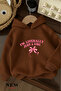 Ribbon Printed Children's Hooded Sweatshirt