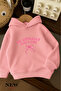 Ribbon Printed Children's Hooded Sweatshirt