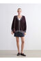 Stylish Choices from Esvab Clothing |   V-Neck Striped Oversized Women's Knitwear Cardigan - 2