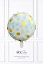 Confetti Printed Round Foil Balloon Blue 18Inch - 2