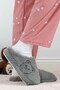 Winter Teddy Bear Embroidered Anatomical Indoor Slippers & Slippers Models Gray - 3