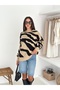 Soft Texture Zebra Pattern Knitwear Sweater - 3