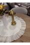 Ruffled Scalloped Oval Decorative Coverlet Duck Linen (50 cm) - 6