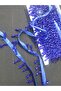 Blue Beaded Fringe Tassel Decorative Strip Accessory Hobby - 3
