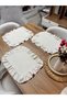 100% Cotton Ruffle Trim Placemat & American Service Set (6 Pieces) (35X45) - 2