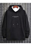 Black My Soul Is Hooded Oversized Sweatshirt - 2