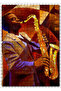 Cakasepetim Saxophone Playing Artist Image 500 Piece Puzzle Jigsaw Mdf (Wood)