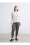 Khaki Elastic Waist Carrot Cut Women's Trousers - 2
