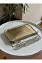 Women's Shoulder Bag with Staple Detail and Chain Strap