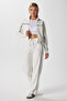 Women's Lexi Fleece-Lined Striped Ecru Tracksuit Set - 8