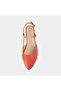 Tangerine Blooms Slingback – Textured Genuine Leather, Double-Cushioned, Low Heel - 3