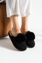 Women's Pompom House Slippers No Noise Thick Sole Winter Slippers - 2