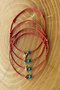 4-Piece Blue Bead, Gold Figured Marteniçka Lucky Bracelet