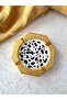 Handmade Gold Detail Cow Pattern Concrete Ashtray - 2
