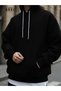 Black Oversize Hooded Sweatshirt Hoodie
