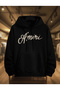 Winter Hooded Thick Sweatshirt |   Damali Text Printing
