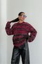 Oversize Crew Neck Textured Knit Sweater Aw25Kz0018 - 2