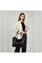 Women's Black Soft Faux Leather Handbag and Shoulder Bag - 2