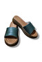 Women's Genuine Leather Single Strap High Sole Slippers - 5