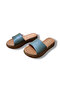 Women's Genuine Leather Single Strap High Sole Slippers - 8