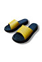 Women's Genuine Leather Knitted Single Strap High Sole Slippers - 3