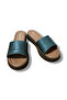 Women's Genuine Leather Single Strap High Sole Slippers - 7