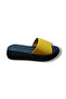 Women's Genuine Leather Knitted Single Strap High Sole Slippers - 2