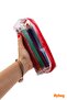 Red Zippered Quality Pvc Transparent Pen Holder Makeup Bag Pencil Case - 3