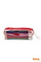 Red Zippered Quality Pvc Transparent Pen Holder Makeup Bag Pencil Case - 5
