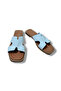 Women's Genuine Leather H Model Low Sole Slippers - 3