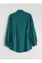 Alita City Lcw Modest Green Textured Oversize Women's Shirt Tunic with a Difference - 6