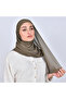 طرحة شيفون بربطة اغلاق - بني زيتوني - 2