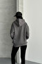 Oversize Fit 3 Thread Raster Metal Zipper Hooded Sweatshirt - 2