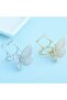 Fashion Adjustable Butterfly Shape Ring with Diamond Women Jewelry - Platinum - Size 7 - 4
