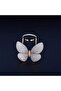 Fashion Adjustable Butterfly Shape Ring with Diamond Women Jewelry - Platinum - Size 7 - 7