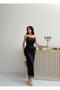 Black Strapless Beaded Embroidered Mdii Evening Dress - 4