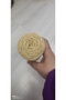 Silvery Gold-Colored Polyester Macrame