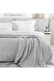 Home Pavia Chenille Bedspread Duvet Cover Set 7 Pieces-Grey - 2