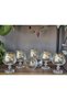 Set of 6 24K Handcrafted - Real Gold Embellished 250 Cc Coffee Side Crystal Glass Peacock Gold
