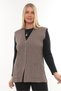 Women's Mercerized Pocketed Buttoned Rolax Knitwear Seasonal Mother's Vest